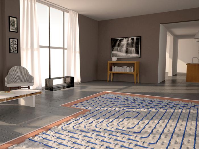 Plancher chauffant rafraîchissant basse température : quelle chape denrobage ?